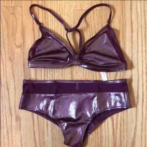 PINK matching bralette and panty